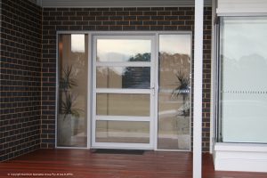 Hinged door in modern property.